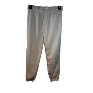 Rawlings Youth Large Gray Baseball Pants BTB2000RW Elastic Waist Athletic Sport